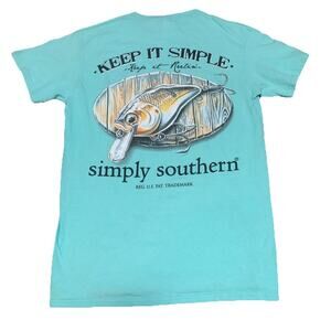 Simply Southern Keep It Reelin Fishing Lure T-Shirt Women’s Small